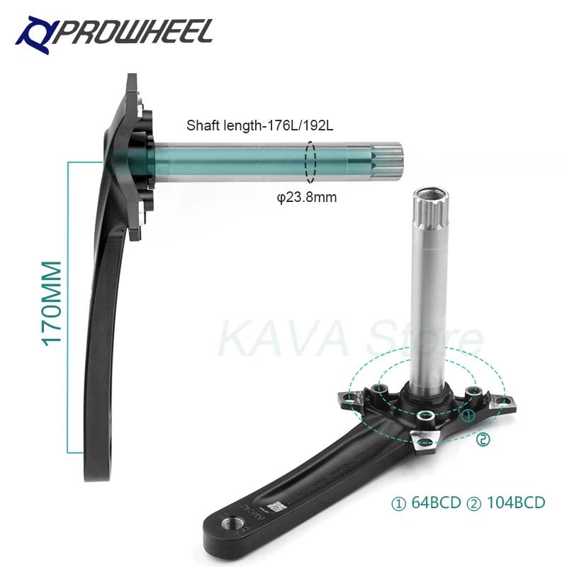 PROWHEEL Neige Vélo 170mm Pédalier Axe 176/192mm Gros Vélo Manivelle Pédalier BB 100/120 E-BIKE Pièc