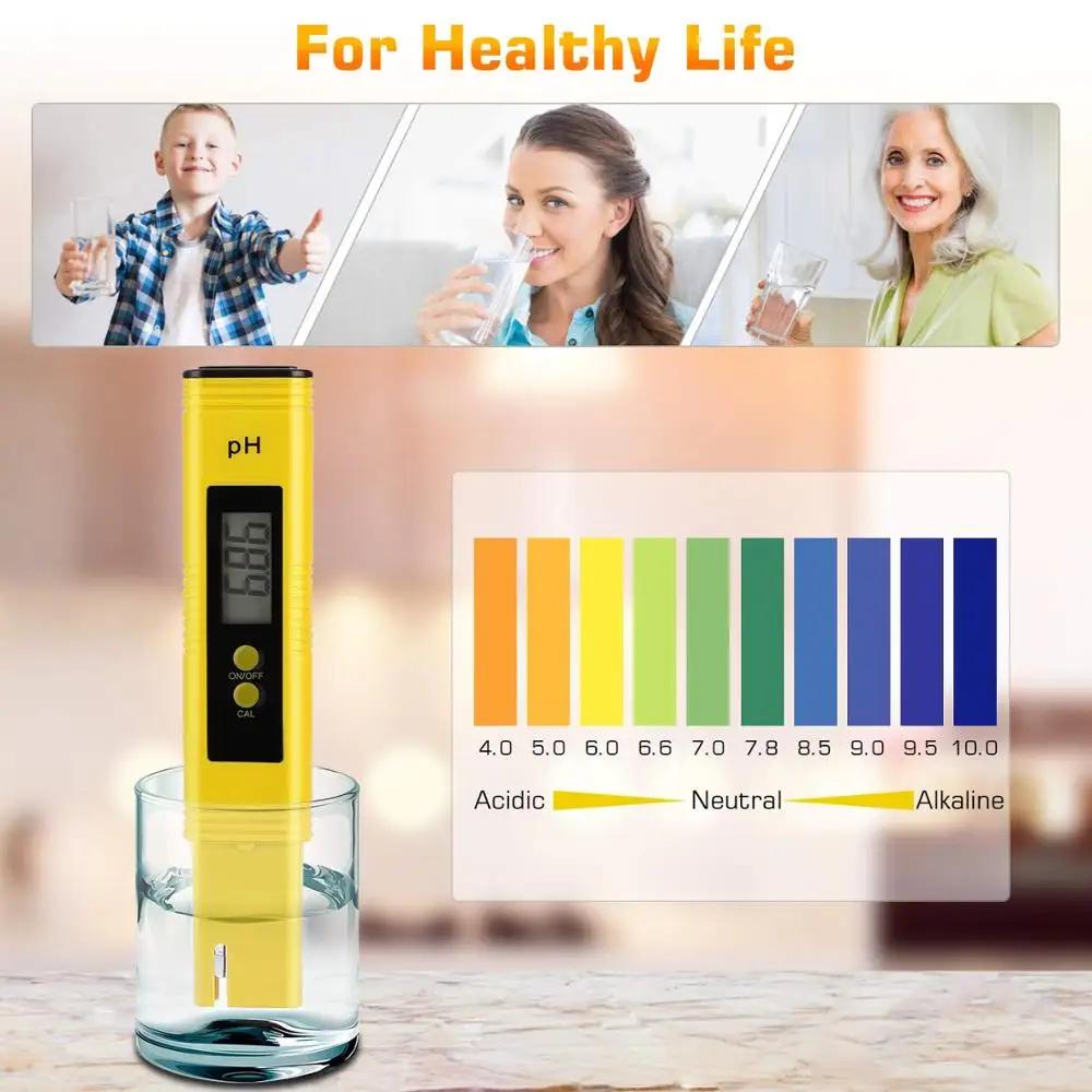 PH mètre 0.01 haute précision pour testeur de qualité de l'eau avec plage de mesure 0-14 adapté à la