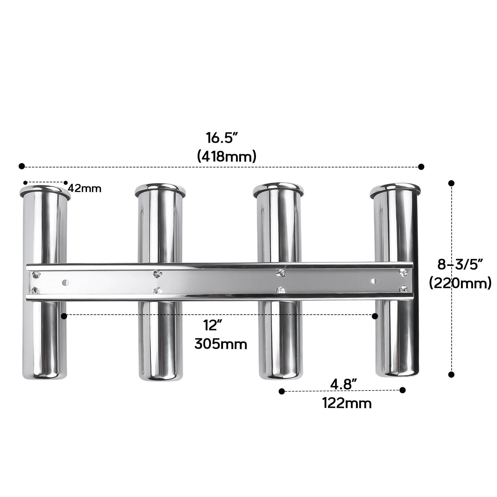 Accessoires de bateau à moteur hors-bord, support de canne à pêche en acier inoxydable, accessoires