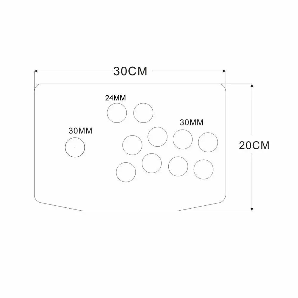RAC-K500C 10 boutons trou acrylique œuvre panneau plat boîtier bricolage Arcade Joystick Kits