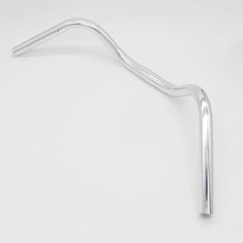 Guidon de vélo en alliage d'aluminium, guidon incurvé, poignées horizontales, grandes hirondelles, p