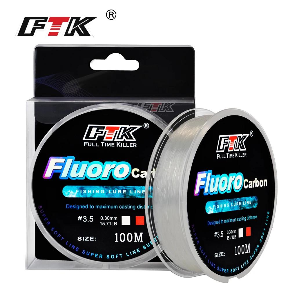 FTK – ligne de pêche à la mouche Super souple, leurre en fluorocarbone, Leader en Fiber de carbone,