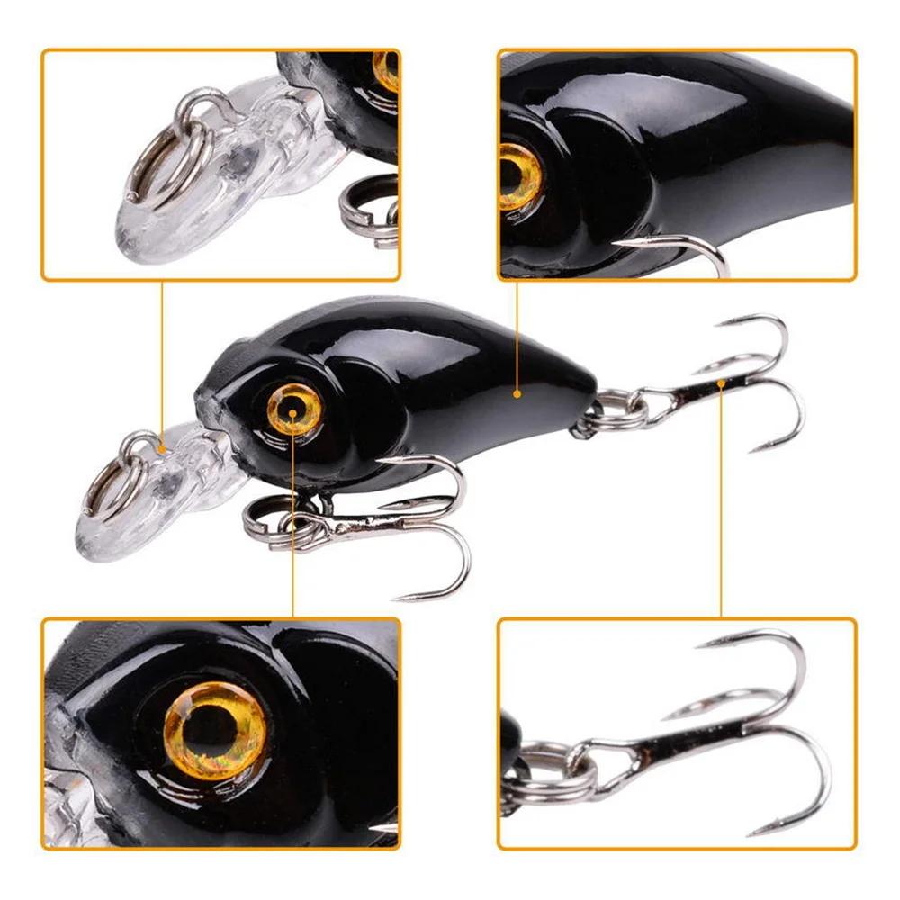 1 pièces 3.5g 4.5cm eau supérieure Mini manivelle bionique appât dur vairon Wobbler leurre de pêche
