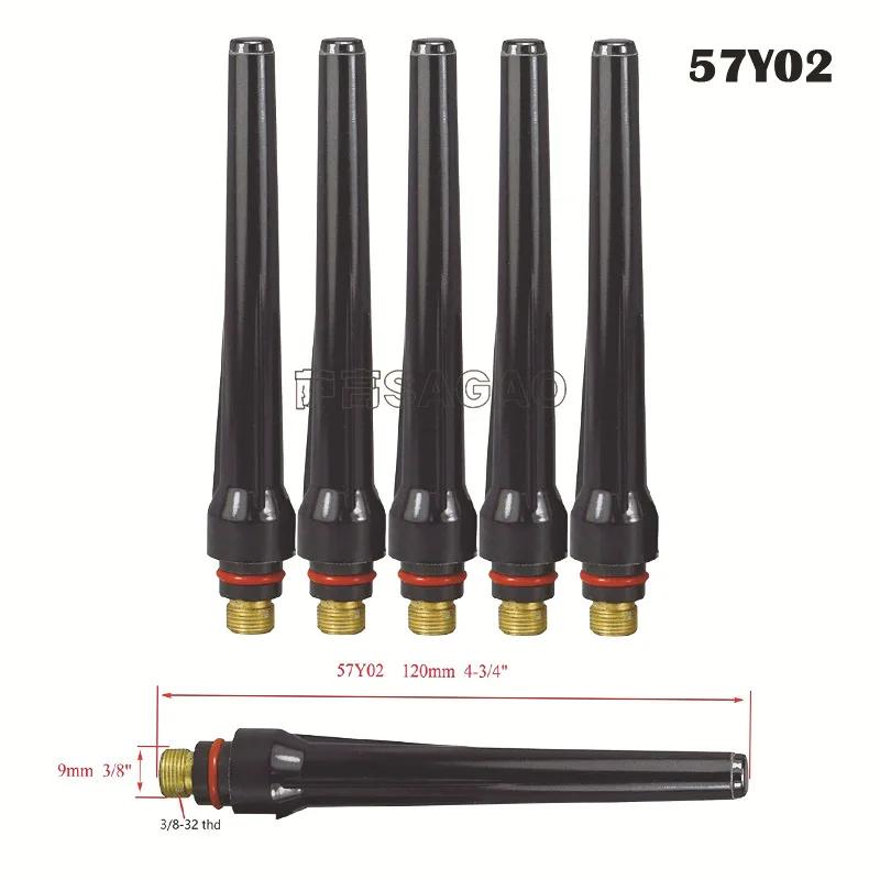 Capuchon arrière Long pour soudage TIG 57Y02, 5 pièces/10 pièces, pour torche de soudage TIG wp 17 1