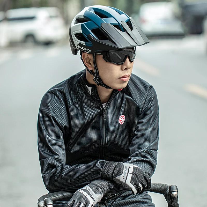 ROCKBROS – casque de vélo à lumière LED Rechargeable pour hommes, équipement de cyclisme en montagne