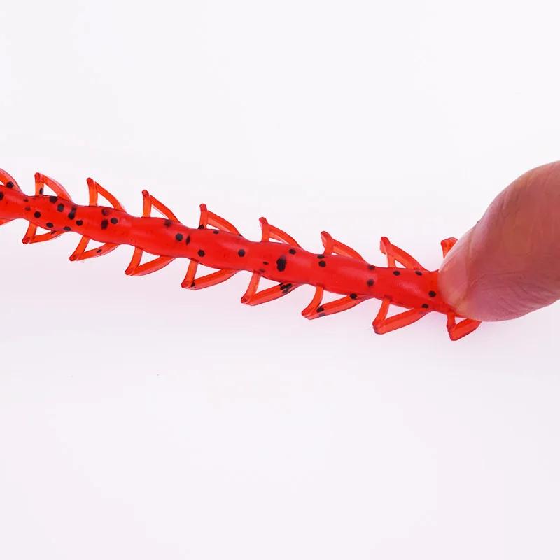 10 pièces crevette odeur ver leurre de pêche larve Silicone artificiel doux appâts 6.5 cm 5 cm bar b