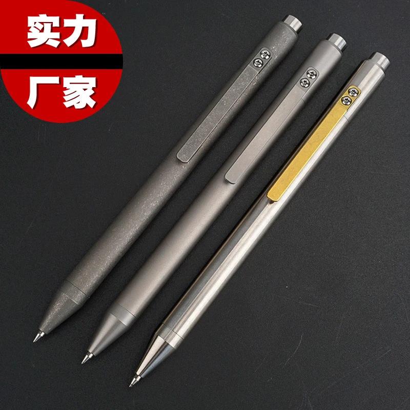 EDC – stylo en alliage de titane, avec écriture professionnelle, multifonctionnel, Portable, pour l'