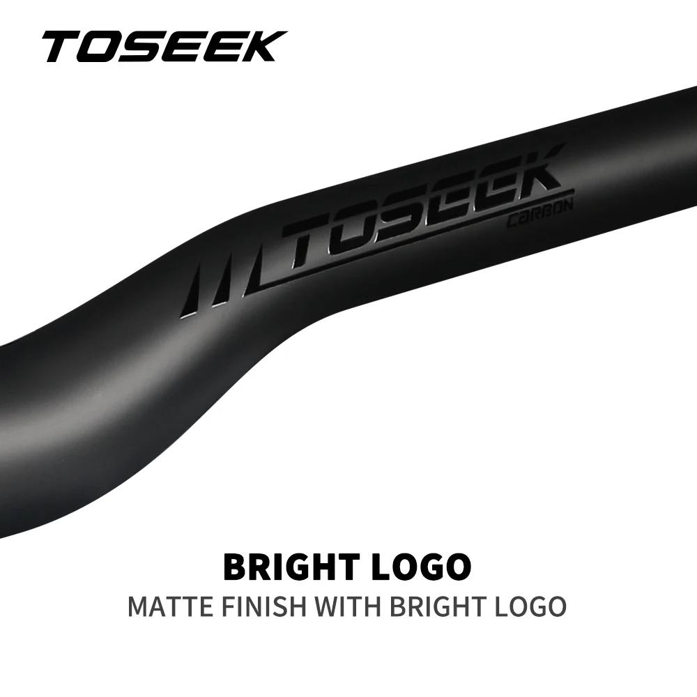 TOSEEK – guidon de vtt en carbone noir mat pour accessoires de vélo de montagne, 31.8x580-720/740/76