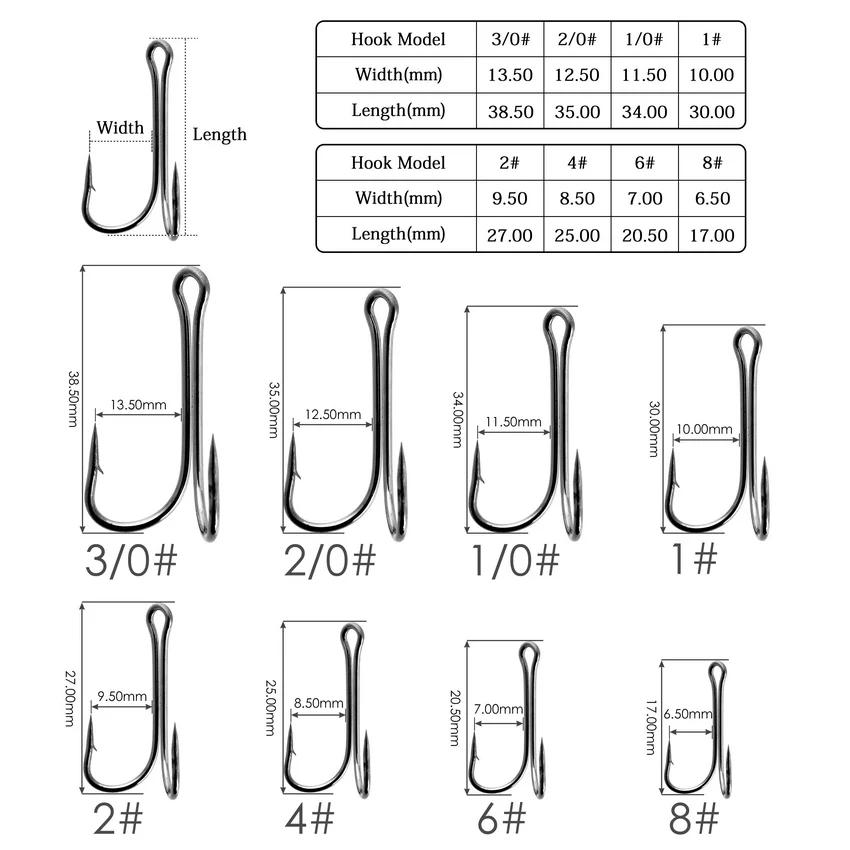 Boîte de 10 hameçons de pêche à la double grenouille, accessoire pour leurre souple, tête plombée