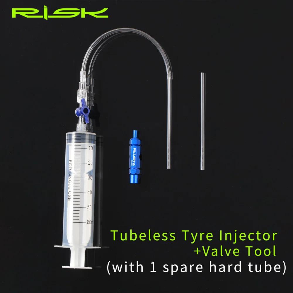 RISK – injecteur de pneu Tubeless, outil d'injection de mastic de vélo pour vtt, accessoires de vélo