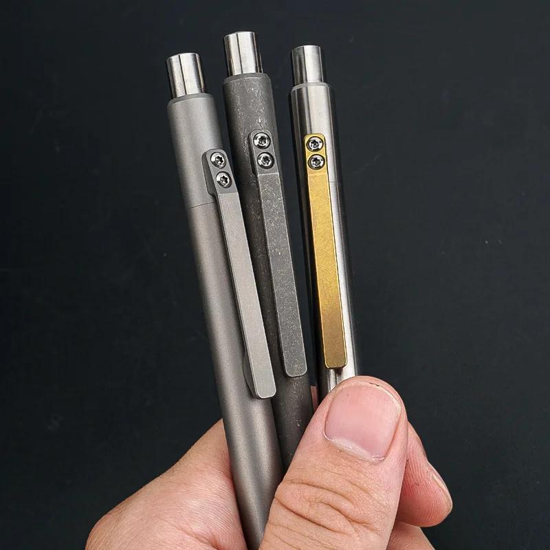 EDC – stylo en alliage de titane, avec écriture professionnelle, multifonctionnel, Portable, pour l'