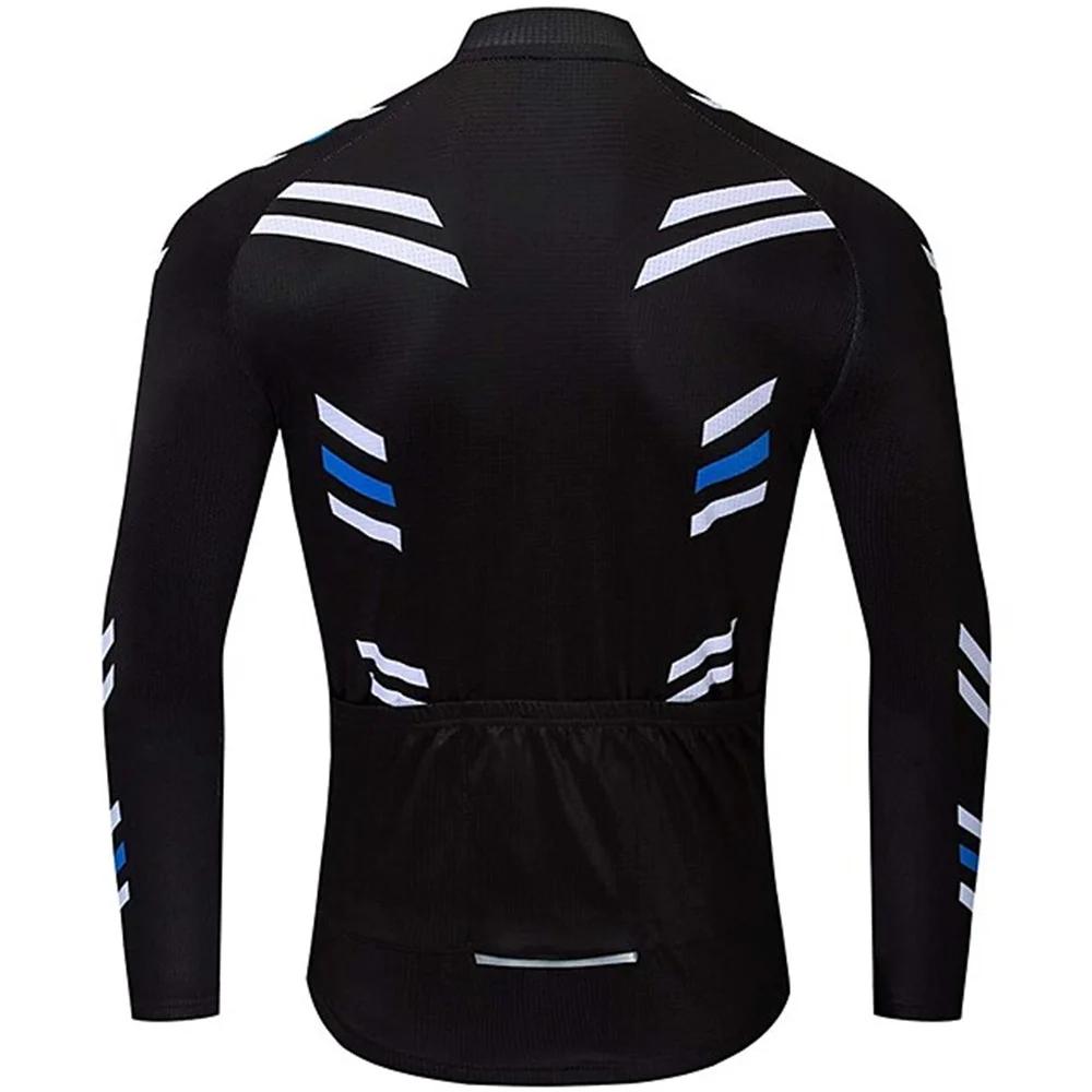 Maillot de cyclisme en polyester à séchage rapide pour homme, haut à manches longues, sublimation pe