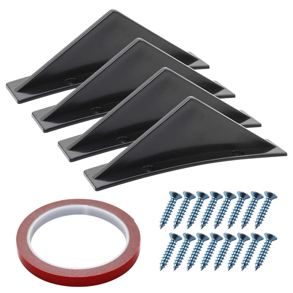 Kit de 4 pièces pour pare-chocs arrière de voiture, diffuseur arrière universel style aileron de req