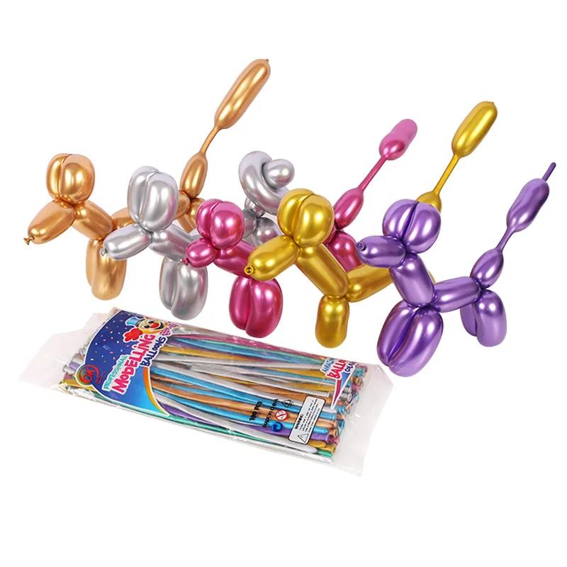 Bande métallique épaissie bande magique ballon métallique Chrome ballons bande de couleurs mélangées