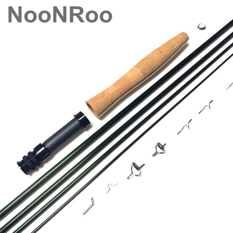 NooNRoo IM8 8ft 6 pouces 4pc 1wt tige à mouche bricolage Cambo Kit Action rapide mouche vierge avec