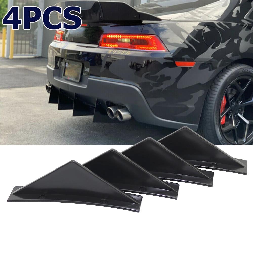 Kit de 4 pièces pour pare-chocs arrière de voiture, diffuseur arrière universel style aileron de req