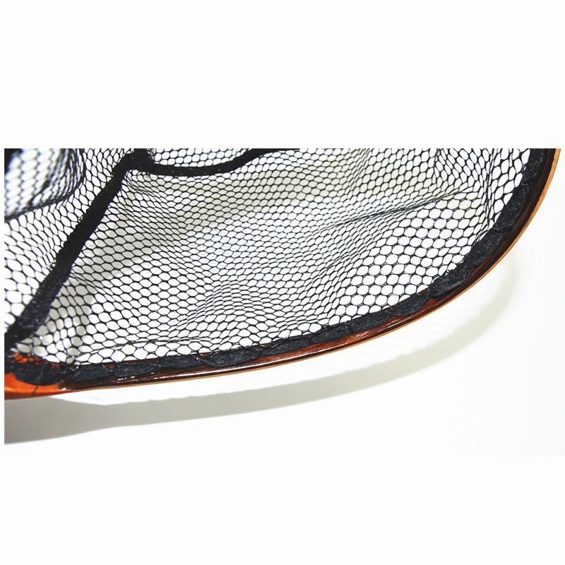 TAKEDO-Épuisette de pêche à la mouche, filet à truite en maille de caoutchouc souple, Cinnamomum Cam