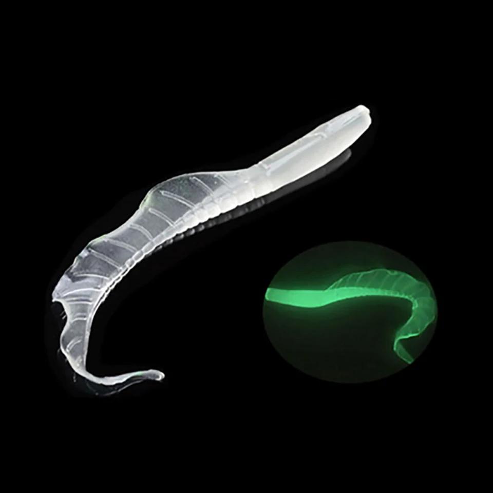 Obk Fish-Leurre wobJeff en silicone souple avec longue queue, appât Élréaliste idéal pour la pêche a