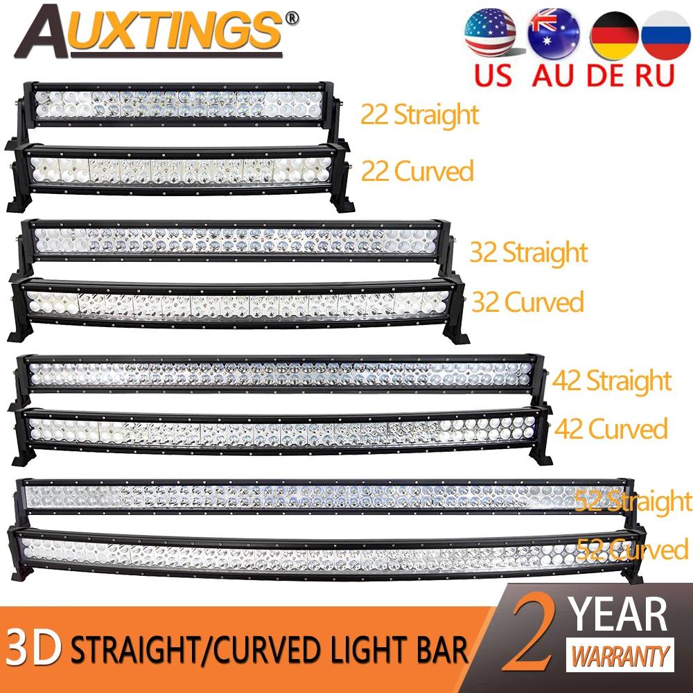 Auxtings 22 32 42 52 ''en barre lumineuse Led incurvée/droite COMBO barre lumineuse de travail Led c