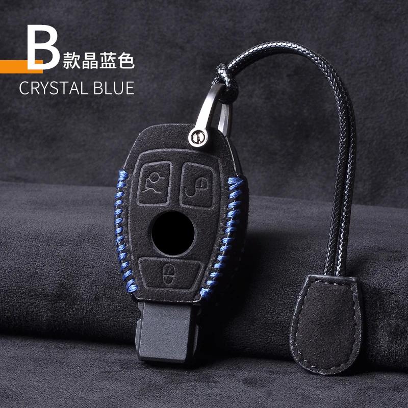 Housse de clé de voiture en cuir, étui porte-clés pour Mercedes Benz CLS CLA GL R SLK AMG A B C S cl