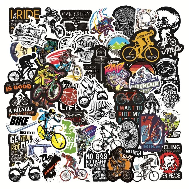 Autocollants de vélo de montagne imperméables, 50 pièces, pour l'extérieur, vtt, Cool pour bricolage