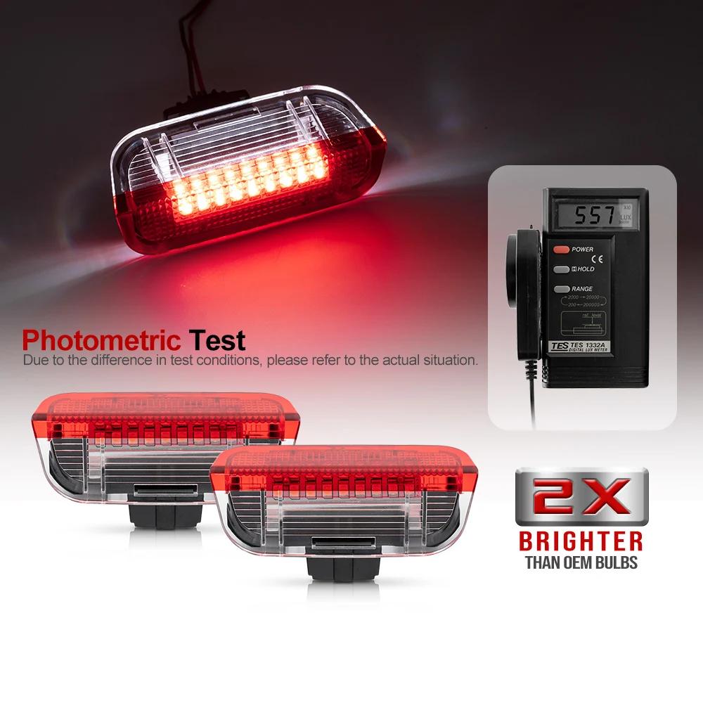 4x blanc/rouge Led porte courtoisie voyant d'avertissement intérieur lampe de bienvenue pour VW Golf