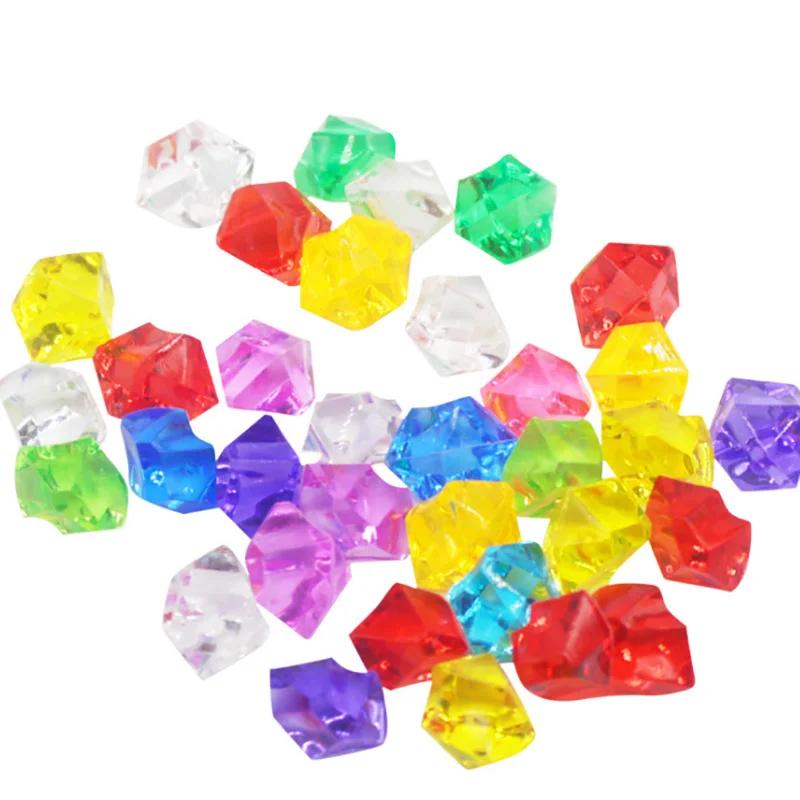 100 pièces en plastique cristal 14*11mm acrylique cristal diamant pion pierre irrégulière fête et va