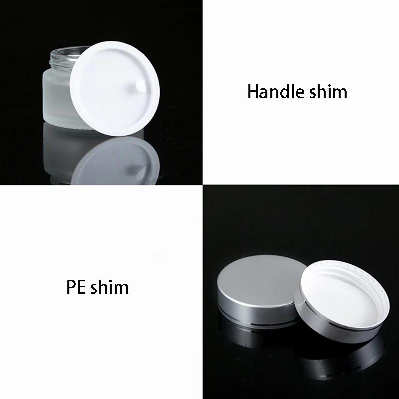 Bouteilles d'onguent rechargeables en verre givré, Pot cosmétique vide, conteneur de crème pour le v