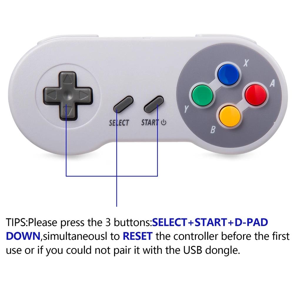 Joystick USB/SNES sans fil pour console de jeu Super Anj/ SDavid, contrôleur pour PC Windows discreL