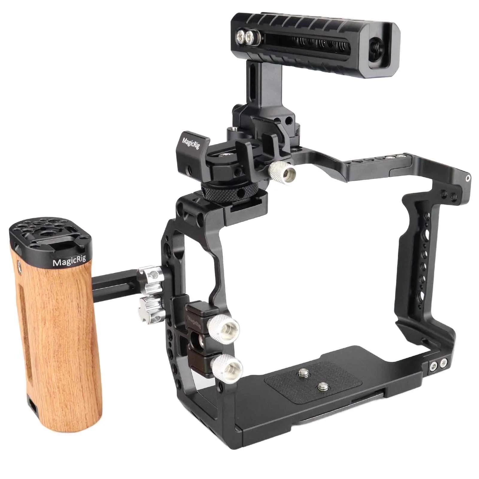 Kit de cage MAGICRIG pour BlackMagic BMPCC 6K Pro, avec poignée supérieure NATO, rail NATO, poignée