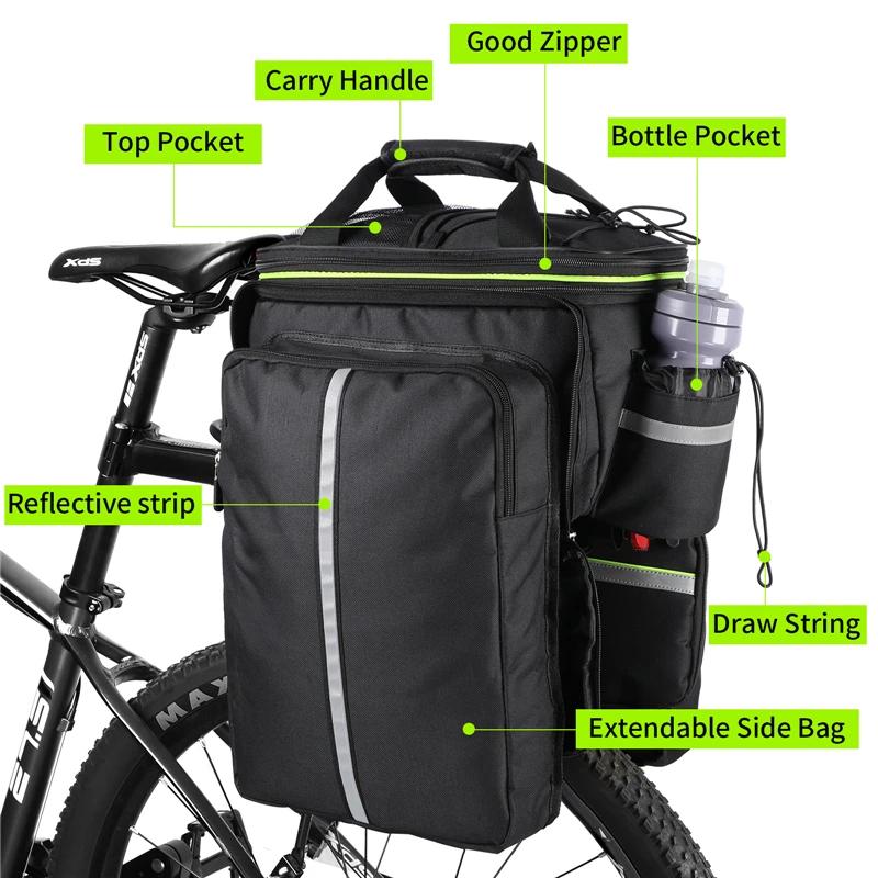 WEST BIKING – sac de coffre de vélo étanche 3 en 1, sac de vélo de route vtt, porte-bagages de voyag