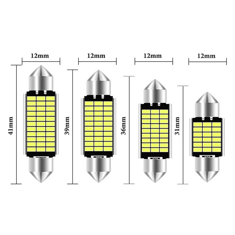 Ampoules LED C5W C10W, feston 31mm 36mm 39mm 41mm canbus, lumière de plaque d'immatriculation de voi