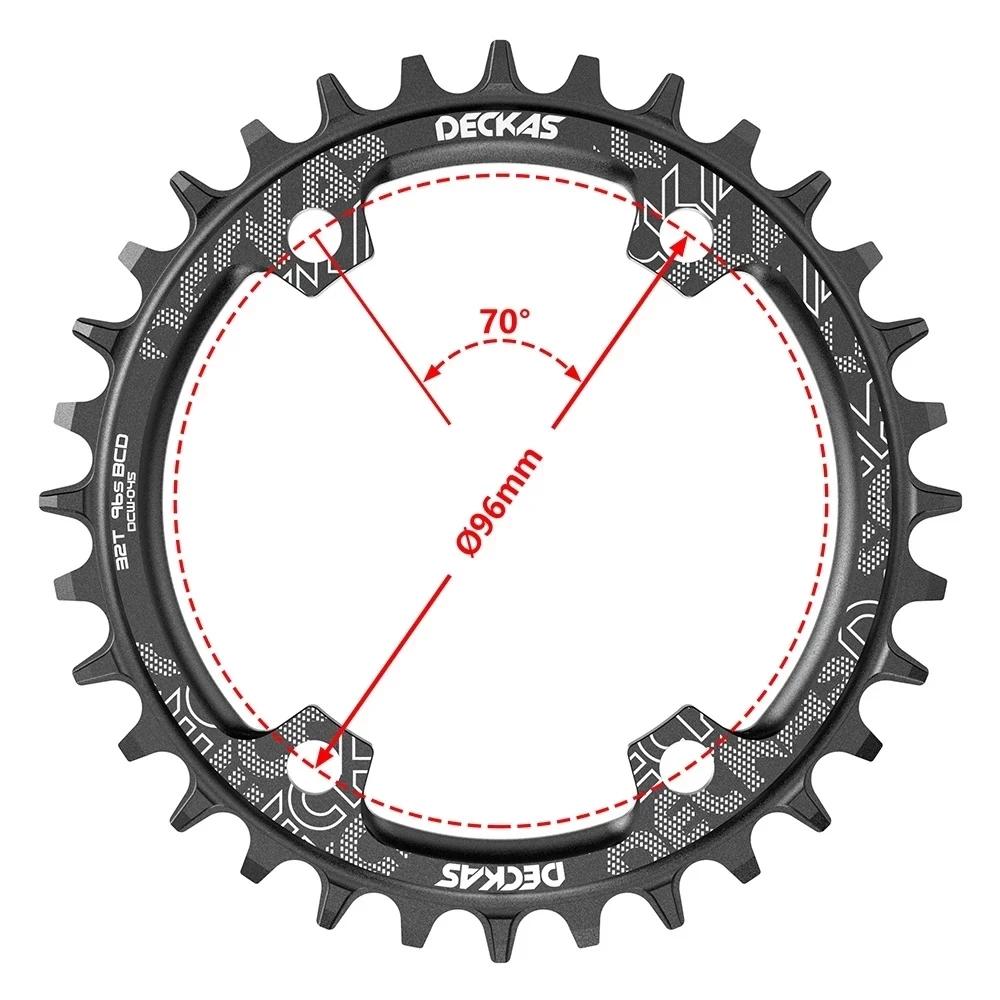 Deckas 96bcd plateau de vélo de montagne BCD 96mm asymétrie 32/34/36/38T pièces de plaque de couronn