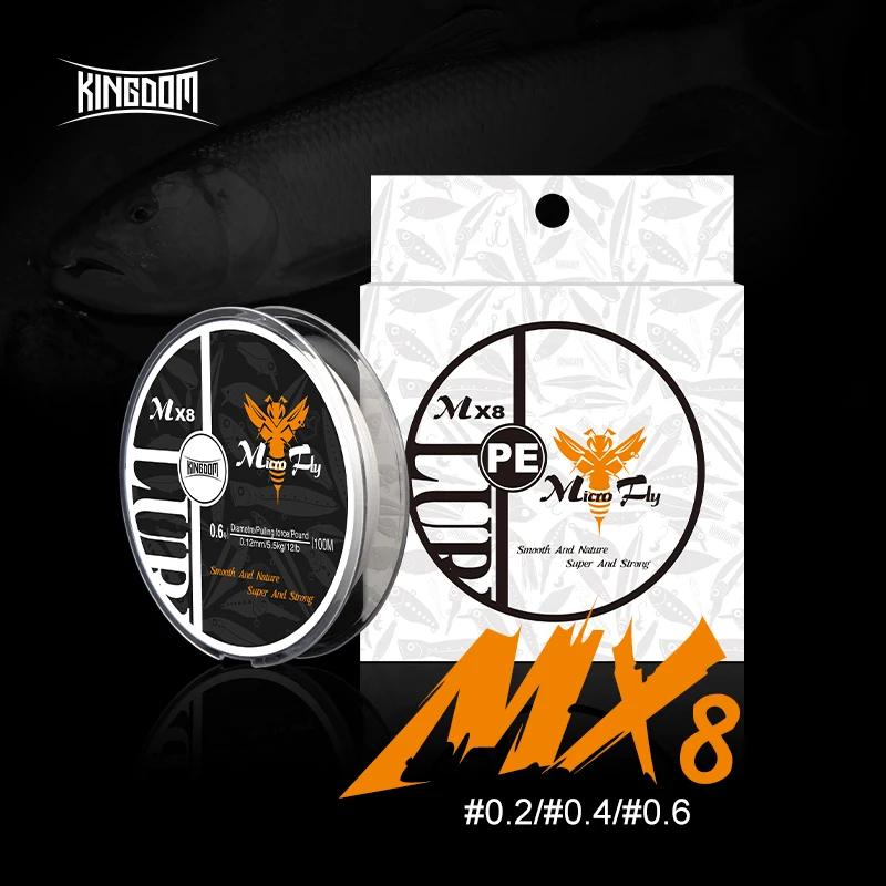 Kingdom Micro Fly THINNER lignes de pêche 100m 4 brins tressés PE japon Monofilament ensemble ligne