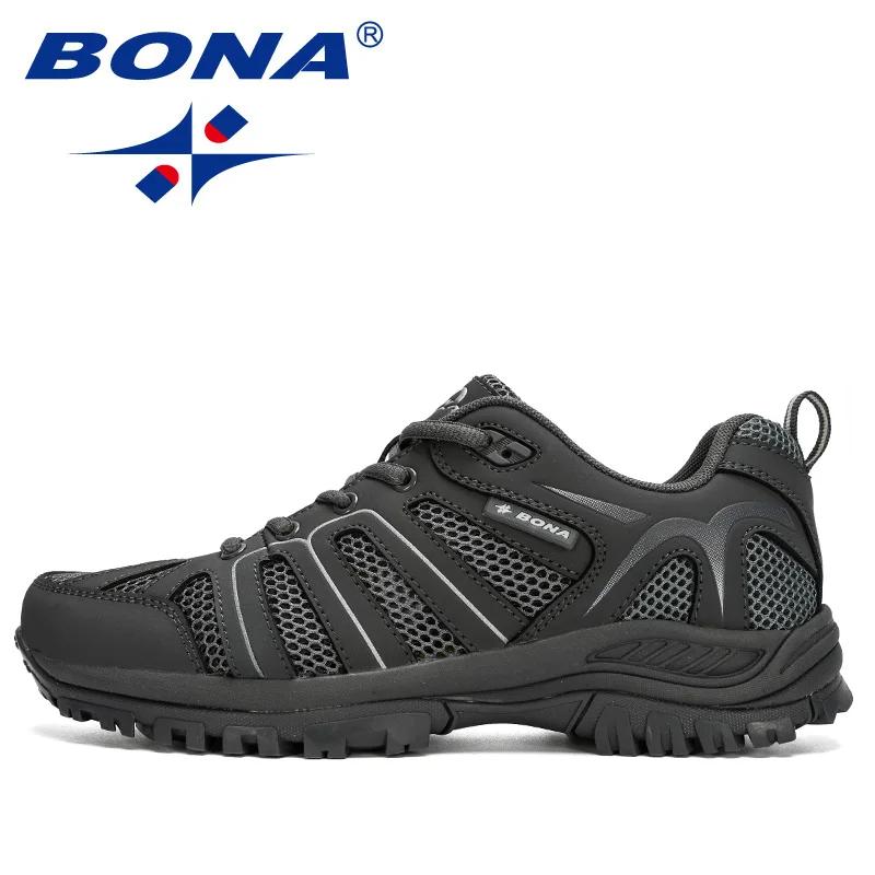 BONA-Chaussures de course en maille coordonnantes pour hommes, baskets de marche confortables, de sp
