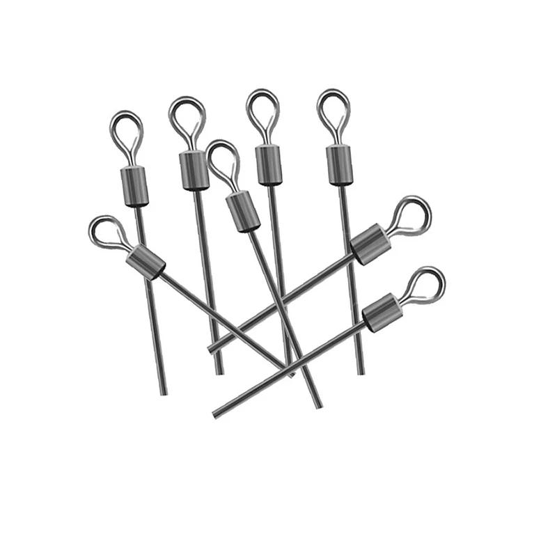 Fil d'acier dur pour pêche à la carpe, 20 pièces, Long pôle pivotant, roulement à billes, anneaux so