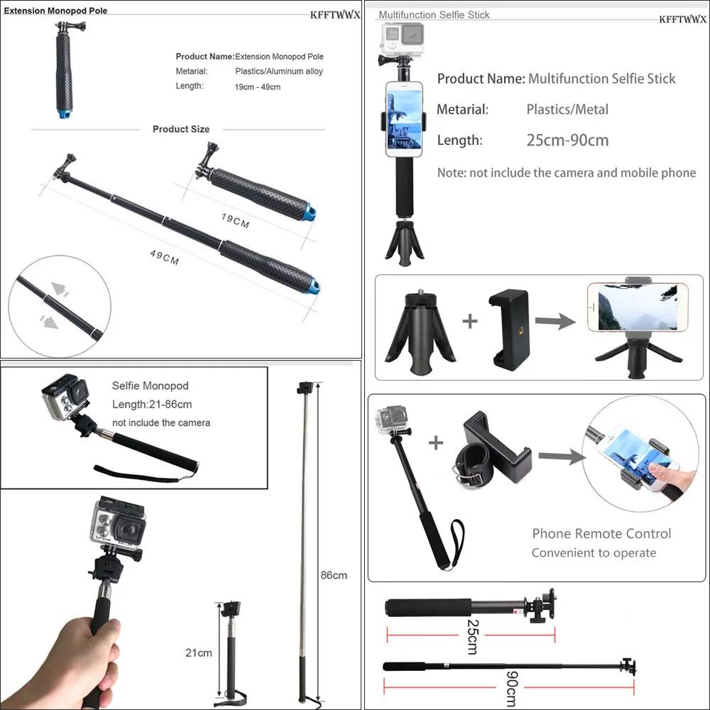 KFFTWWX-Kit d'accessoires étanches pour GoPro fore13, 12, 11, 10, 9, boîtier, trépied, support monop