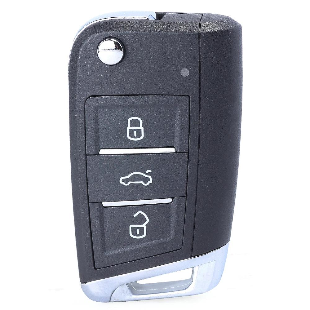 KEYECU 5K0 837 202 AJ clé télécommande améliorée pour VW Volkswagen Caddy Polo Transporter Beetle Je