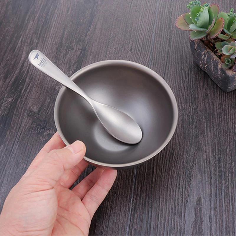 Keith – cuillère à café pour bébé, ustensiles d'alimentation en titane, apprentissage des enfants, h