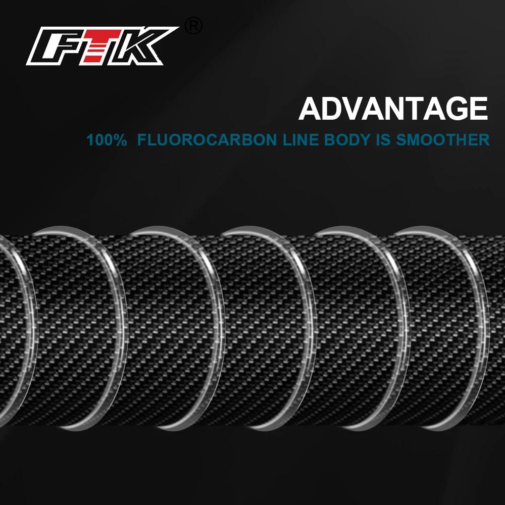FTK – ligne de pêche à la mouche Super souple, leurre en fluorocarbone, Leader en Fiber de carbone,
