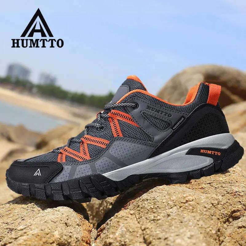 HUMTTO – chaussures de randonnée pour hommes, bottes de Trekking respirantes à lacets, baskets d'ext