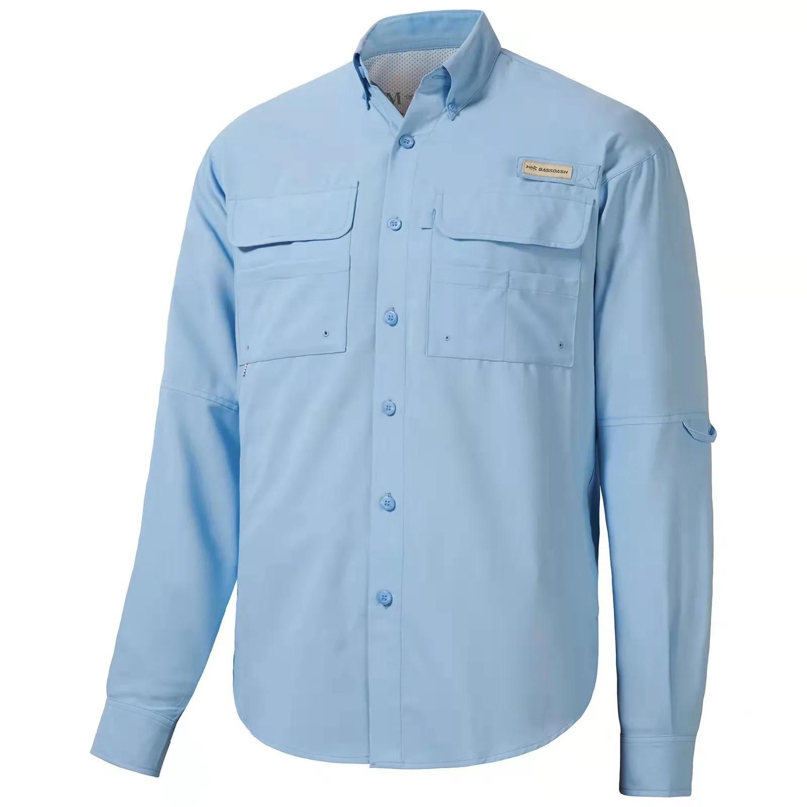 BASSDASH Chemise boutonnée de pêche à manches longues UPF 50 pour homme Performance Séchage rapide F