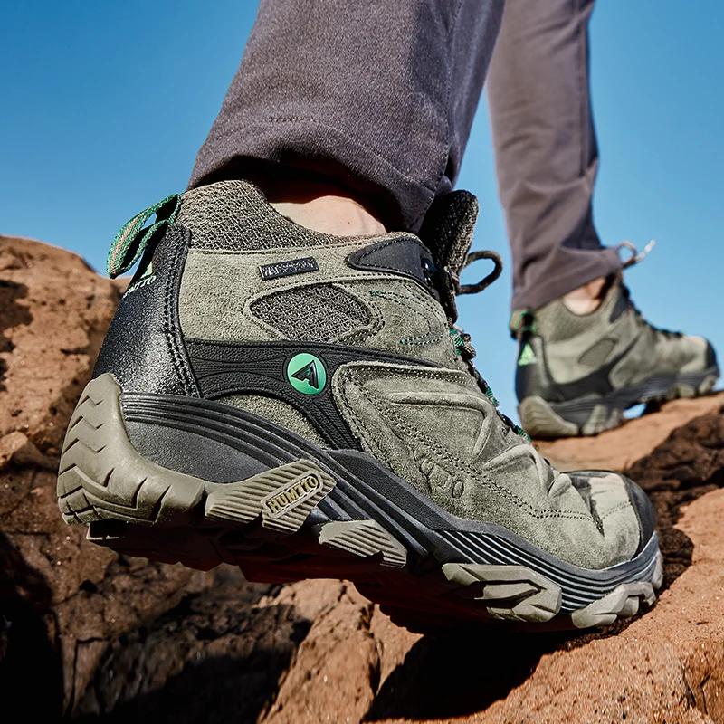 Chaussures de randonnée d'hiver unisexe HUMTTO - Baskets chaudes pour plein air, escalade et chasse