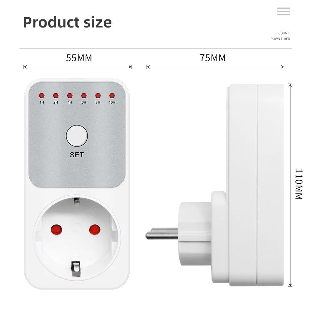 Minuterie numérique électronique, minuterie de cuisine programmable, prise de contrôle 220V EU US UK