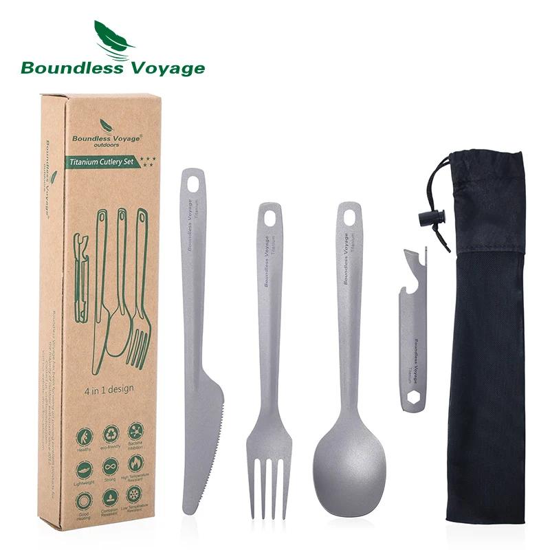 Ensemble de couverts utilitaires de Voyage sans limites, 4 pièces avec étui de transport, cuillère f