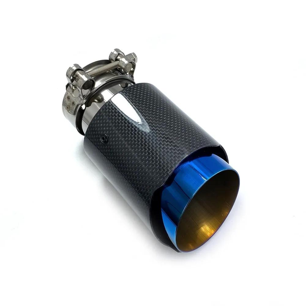 Embout de silencieux droit en acier inoxydable bleu brillant pour BMW F30, tuyau de queue d'accès à