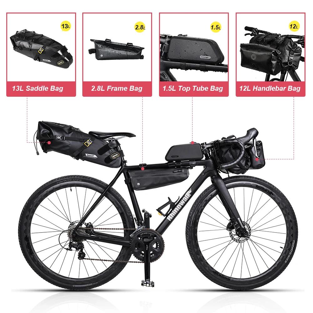 Rhinowalk – ensemble de sacs de vélo étanches, sacoches de cyclisme, de selle, de cadre et de Tube,