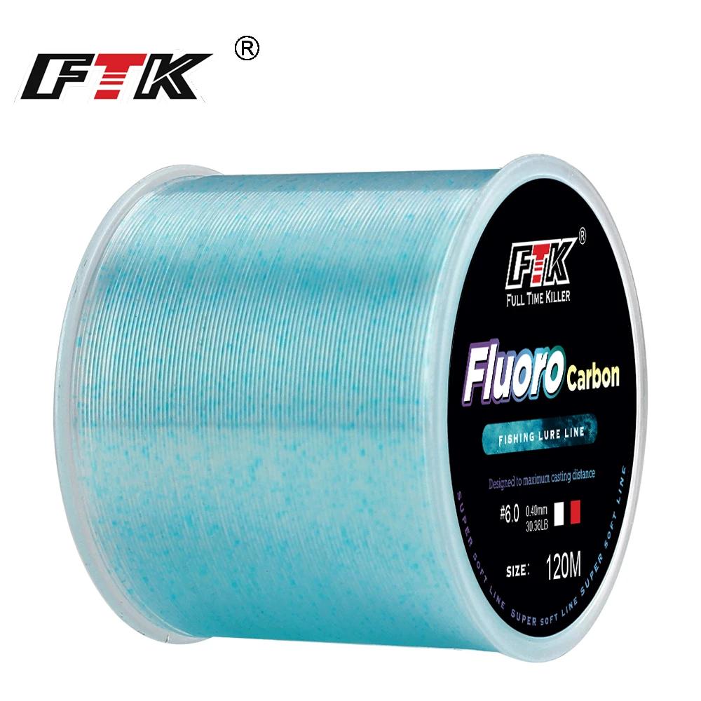 FTK 120m ligne de pêche Invisible ligne de revêtement en fluorocarbone moucheté 0.20mm-0.50mm 4.13LB