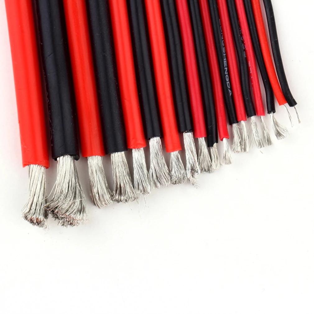Câble en Silicone fil rouge noir câblage de batterie de voiture RC fils électriques avions RC 14awg