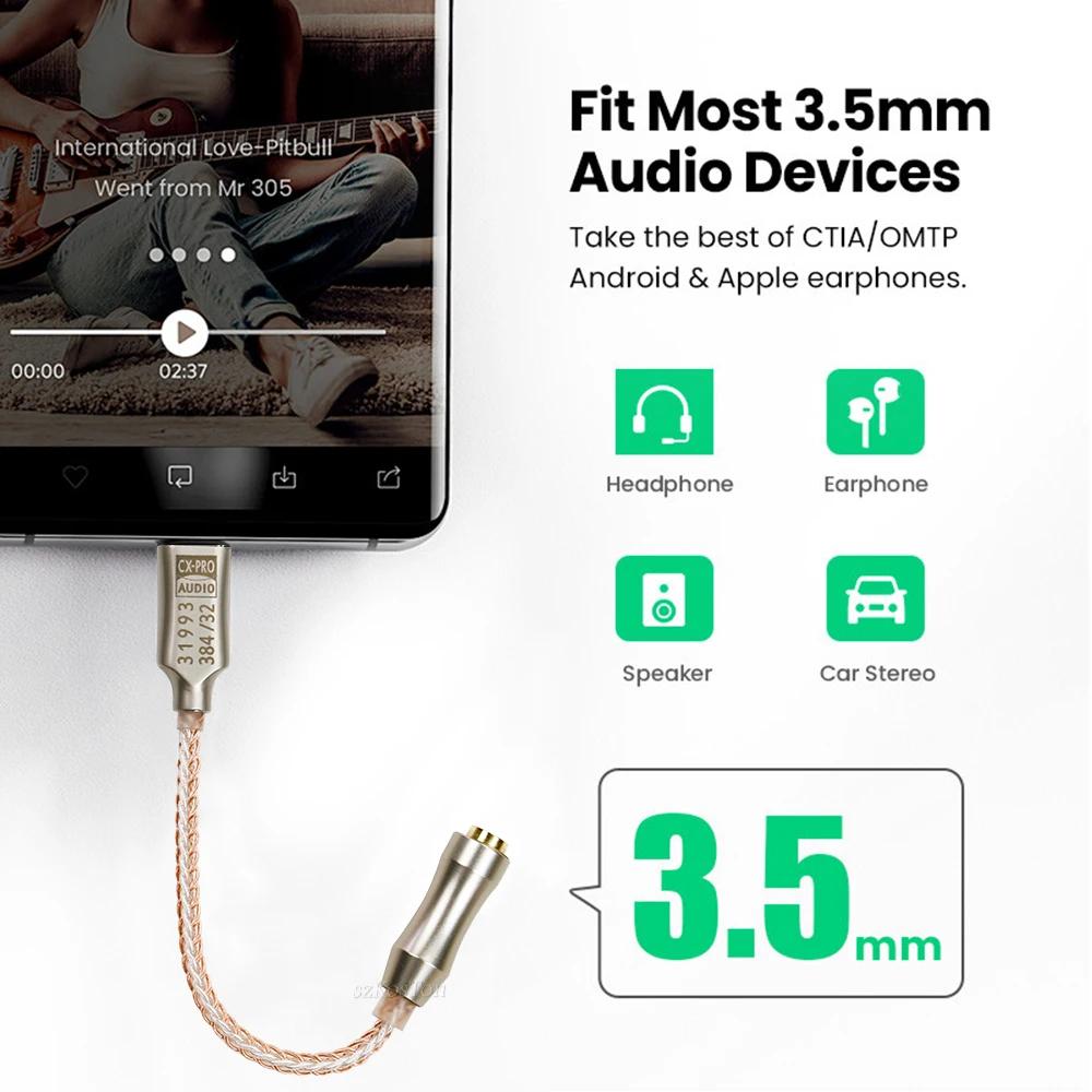 CX31993 USB type-c à 3.5mm interface Audio amplificateur de casque HiFi DAC écouteur amplificateur d